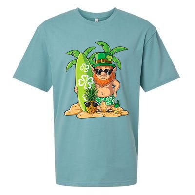 Leprechaun Hawaiian Surfing St Patricks Day Hawaii Meaningful Gift Sueded Cloud Jersey T-Shirt