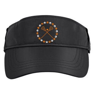 Lacrosse Halloween Spooky Pumpkins Sports Autumn Fall Adult Drive Performance Visor