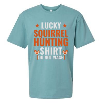 Lucky Hunting Squirrel Gift Funny Squirrel Hunter Gift Sueded Cloud Jersey T-Shirt