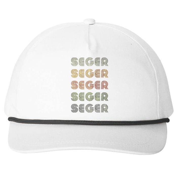 Love Heart Seger Grunge Vintage Style Black Seger Snapback Five-Panel Rope Hat