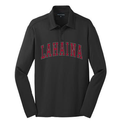 Lahaina Hawaii Souvenir Vacation Silk Touch Performance Long Sleeve Polo