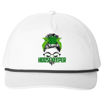 Lucky Housekeeper St Patricks Day Irish Shamrock Nurse Funny Gift Snapback Five-Panel Rope Hat