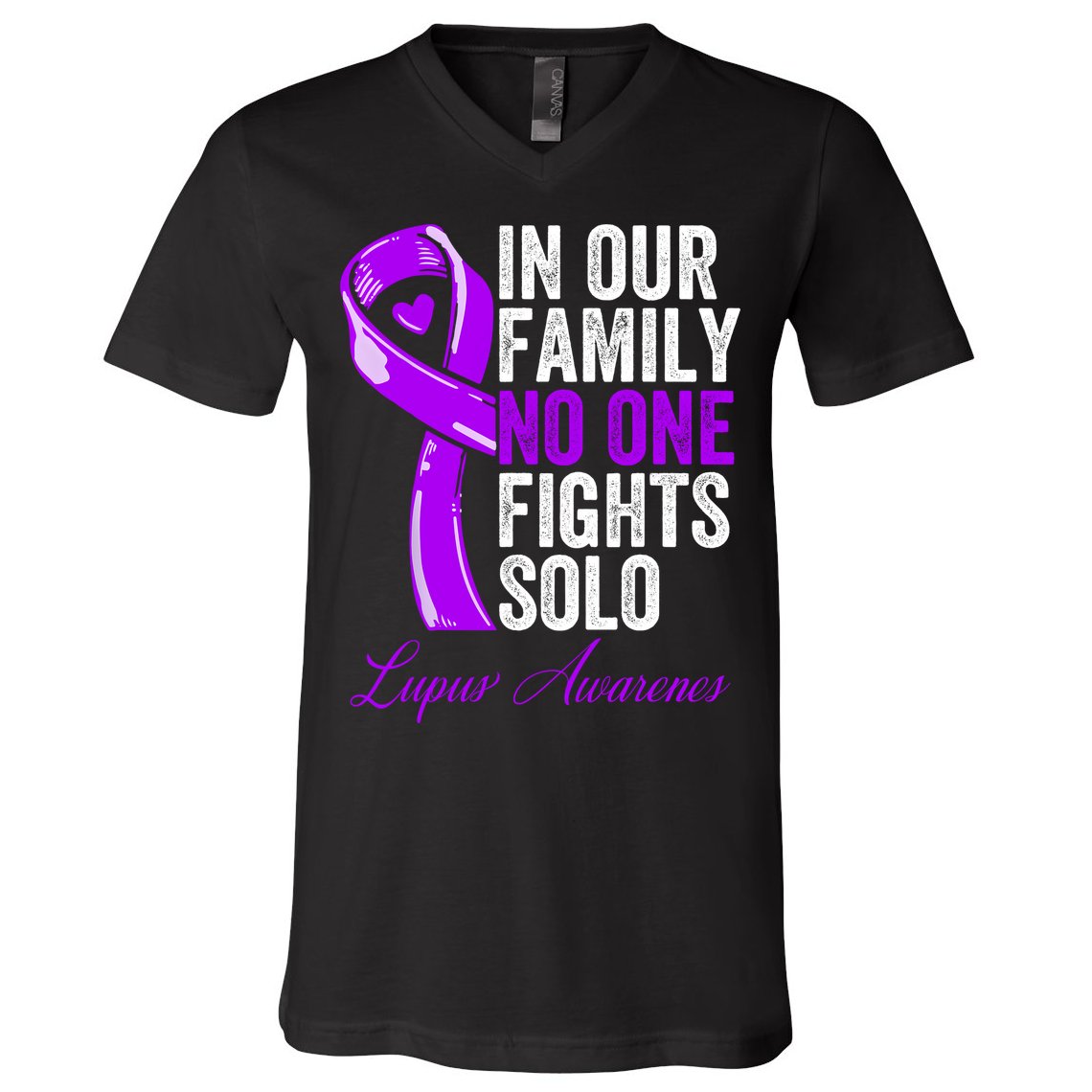 Lupus Health Support Family Women Lupus Awareness V-Neck T-Shirt