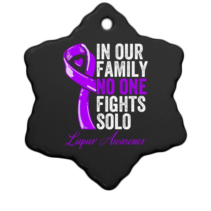 Lupus Health Support Family Women Lupus Awareness Ceramic Star Ornament