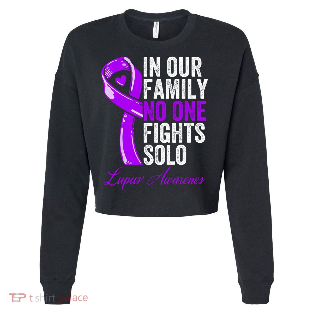 Lupus Health Support Family Women Lupus Awareness Cropped Pullover Crew