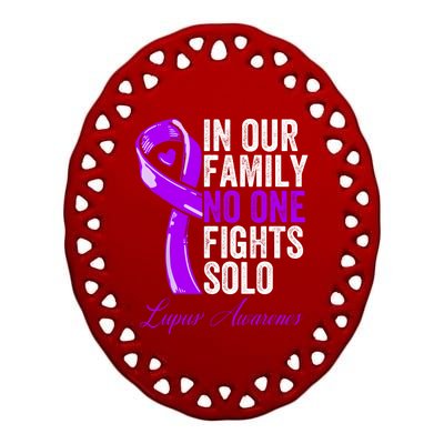 Lupus Health Support Family Women Lupus Awareness Ceramic Oval Ornament