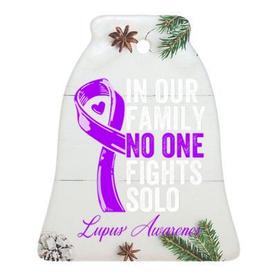 Lupus Health Support Family Women Lupus Awareness Ceramic Bell Ornament