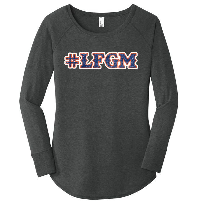 LFGM Hashtag Shirt Women's Perfect Tri Tunic Long Sleeve Shirt