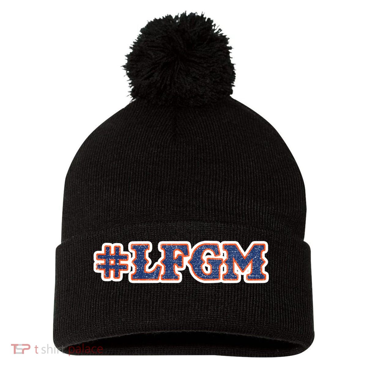 LFGM Hashtag Shirt Pom Pom 12in Knit Beanie