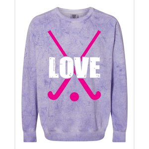 Love High School Field Hockey Design Gift Colorblast Crewneck Sweatshirt