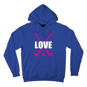 Love High School Field Hockey Design Gift Hoodie