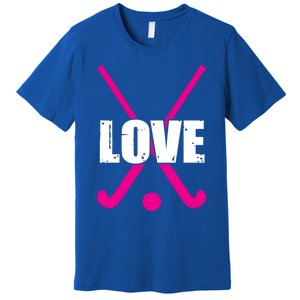 Love High School Field Hockey Design Gift Premium T-Shirt