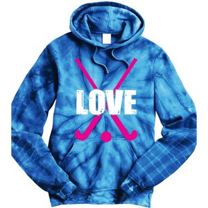 Love High School Field Hockey Design Gift Tie Dye Hoodie