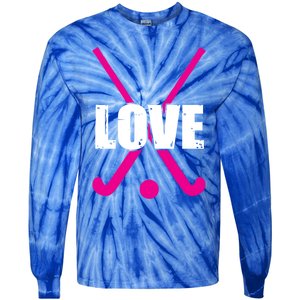 Love High School Field Hockey Design Gift Tie-Dye Long Sleeve Shirt