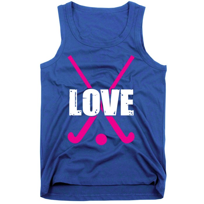 Love High School Field Hockey Design Gift Tank Top