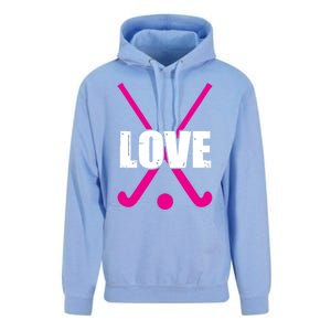 Love High School Field Hockey Design Gift Unisex Surf Hoodie