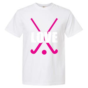 Love High School Field Hockey Design Gift Garment-Dyed Heavyweight T-Shirt