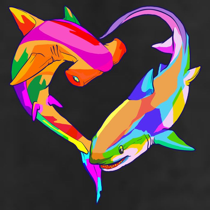 Love Heart Shark Valentine's Day I Love Sharks Colorful Gift Hat