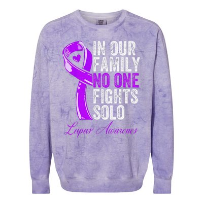 Lupus Health Support Family  Lupus Awareness Colorblast Crewneck Sweatshirt