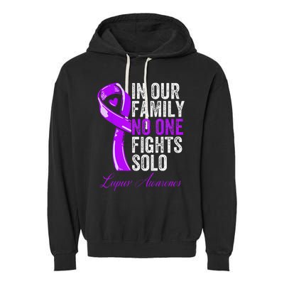 Lupus Health Support Family  Lupus Awareness Garment-Dyed Fleece Hoodie