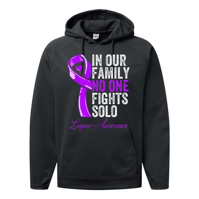 Lupus Health Support Family  Lupus Awareness Performance Fleece Hoodie