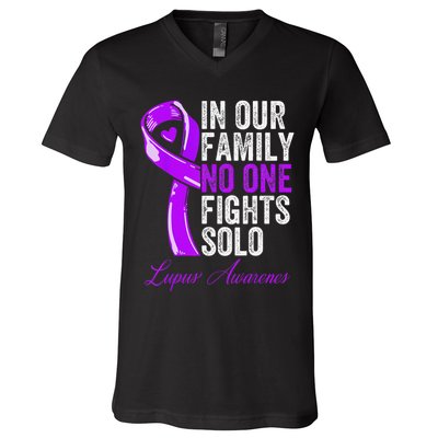 Lupus Health Support Family  Lupus Awareness V-Neck T-Shirt