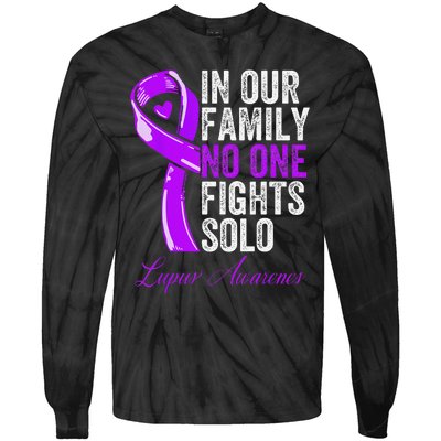 Lupus Health Support Family  Lupus Awareness Tie-Dye Long Sleeve Shirt