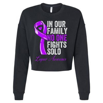 Lupus Health Support Family  Lupus Awareness Cropped Pullover Crew