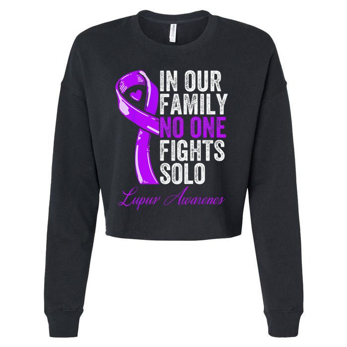 Lupus Health Support Family  Lupus Awareness Cropped Pullover Crew