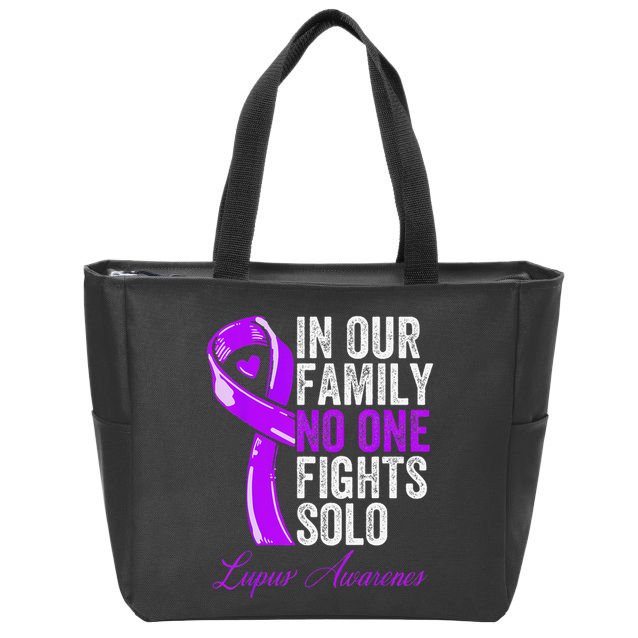 Lupus Health Support Family  Lupus Awareness Zip Tote Bag