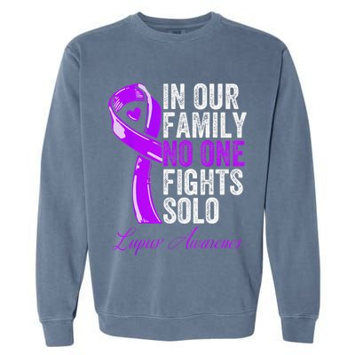 Lupus Health Support Family  Lupus Awareness Garment-Dyed Sweatshirt