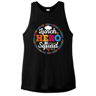 Lunch Hero Squad Funny Lunch Lady School Cafeteria Worker Gift Ladies PosiCharge Tri-Blend Wicking Tank