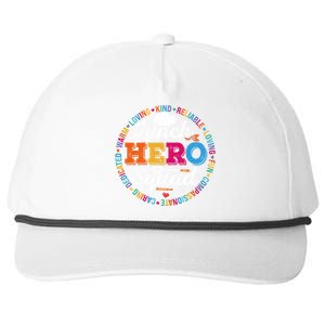 Lunch Hero Squad Funny Lunch Lady School Cafeteria Worker Gift Snapback Five-Panel Rope Hat