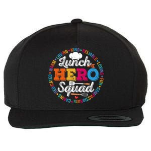 Lunch Hero Squad Funny Lunch Lady School Cafeteria Worker Gift Wool Snapback Cap