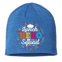 Lunch Hero Squad Funny Lunch Lady School Cafeteria Worker Gift Sustainable Beanie