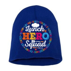 Lunch Hero Squad Funny Lunch Lady School Cafeteria Worker Gift Short Acrylic Beanie