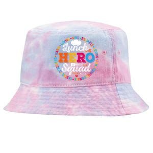 Lunch Hero Squad Funny Lunch Lady School Cafeteria Worker Gift Tie-Dyed Bucket Hat