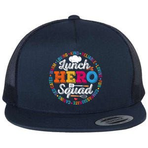 Lunch Hero Squad Funny Lunch Lady School Cafeteria Worker Gift Flat Bill Trucker Hat