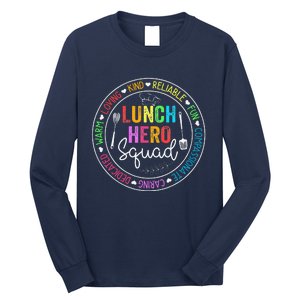 Lunch Hero Squad Funny Lunch Lady School Cafeteria Worker Long Sleeve Shirt