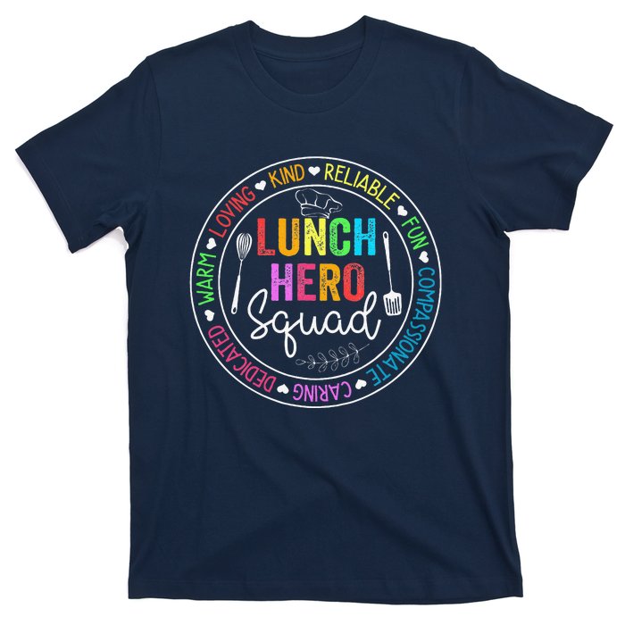 Lunch Hero Squad Funny Lunch Lady School Cafeteria Worker T-Shirt