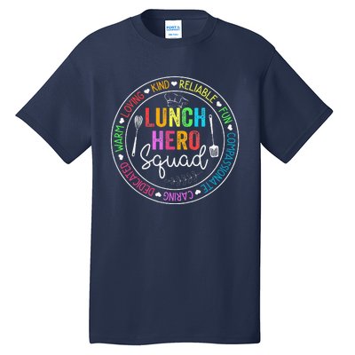 Lunch Hero Squad Funny Lunch Lady School Cafeteria Worker Tall T-Shirt