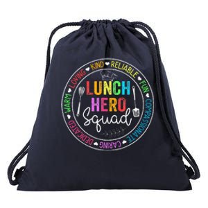 Lunch Hero Squad Funny Lunch Lady School Cafeteria Worker Drawstring Bag