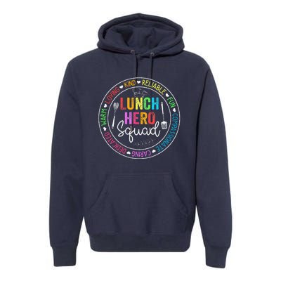 Lunch Hero Squad Funny Lunch Lady School Cafeteria Worker Premium Hoodie