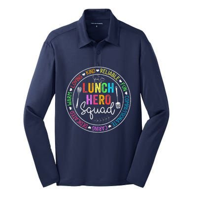 Lunch Hero Squad Funny Lunch Lady School Cafeteria Worker Silk Touch Performance Long Sleeve Polo