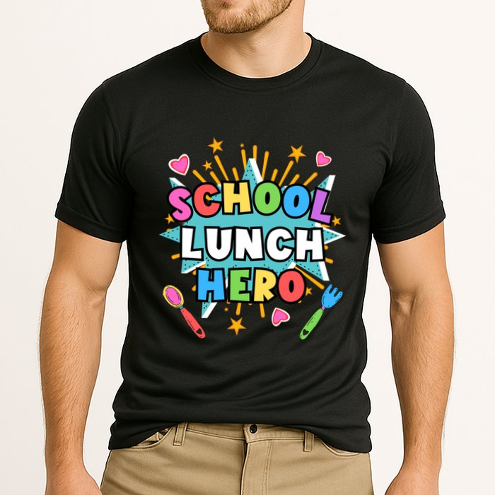 Lunch Hero Squad A Food Service Worker School Lunch Hero Great Gift Cooling Performance Crew T-Shirt