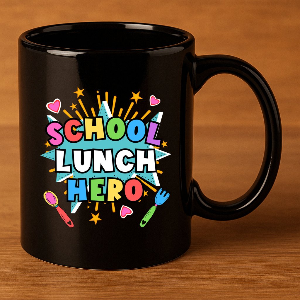 Lunch Hero Squad A Food Service Worker School Lunch Hero Great Gift 11oz C Handle Ceramic Mug