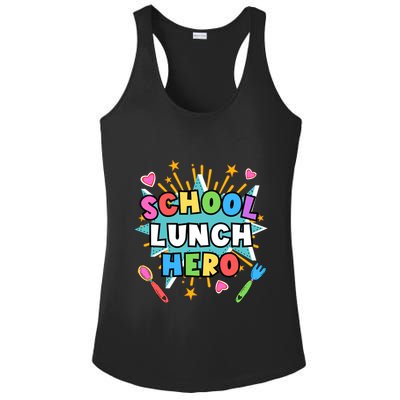 Lunch Hero Squad A Food Service Worker School Lunch Hero Great Gift Ladies PosiCharge Competitor Racerback Tank