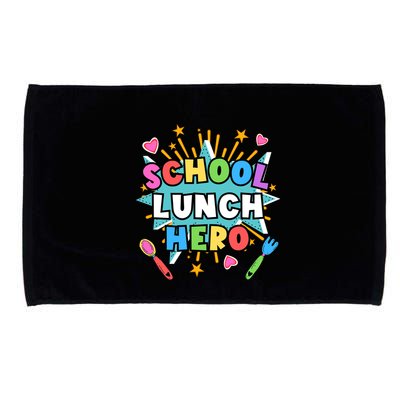 Lunch Hero Squad A Food Service Worker School Lunch Hero Great Gift Microfiber Hand Towel