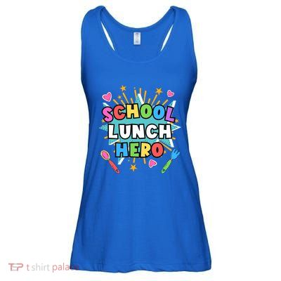 Lunch Hero Squad A Food Service Worker School Lunch Hero Great Gift Ladies Essential Flowy Tank