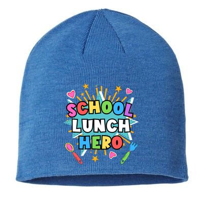 Lunch Hero Squad A Food Service Worker School Lunch Hero Great Gift Sustainable Beanie
